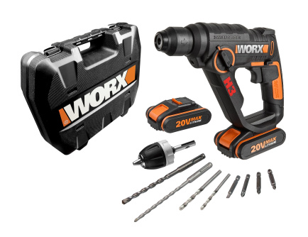 Купить Перфоратор WORX WX 390.1 аккумуляторный фото №1